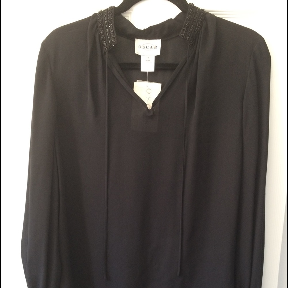Oscar de la Renta Silk Crepe Blouse